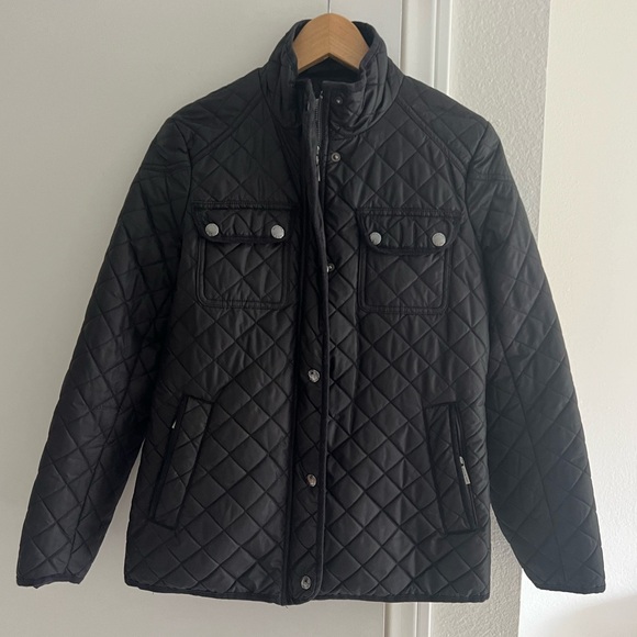 Michael Kors Jackets & Blazers - Michael Kors Quilted Black Jacket Puffer Utility Coat Sporty Chic Classic Style